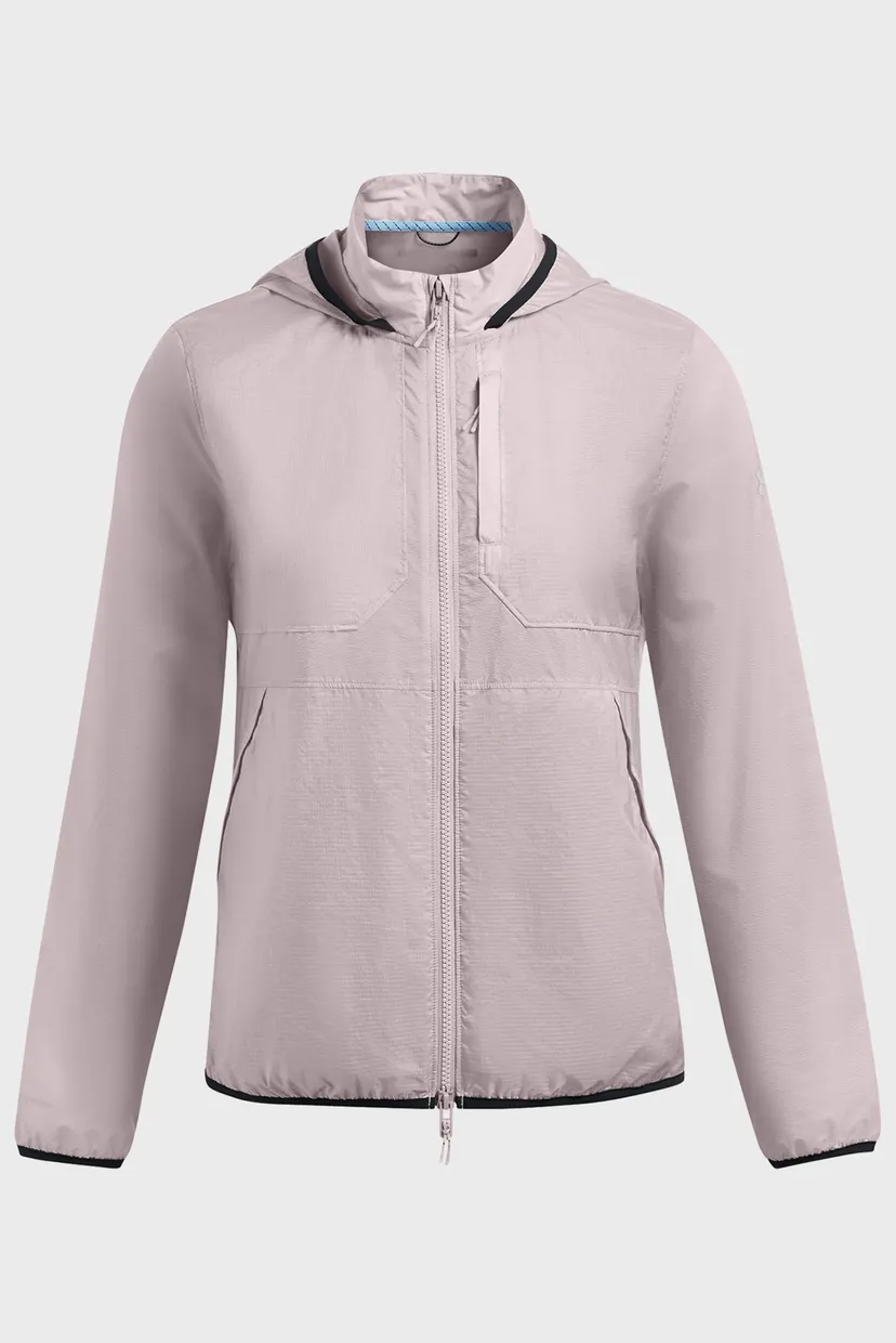 Жіноча пудрова вітровка UA Run Trail Jacket-GRY 6