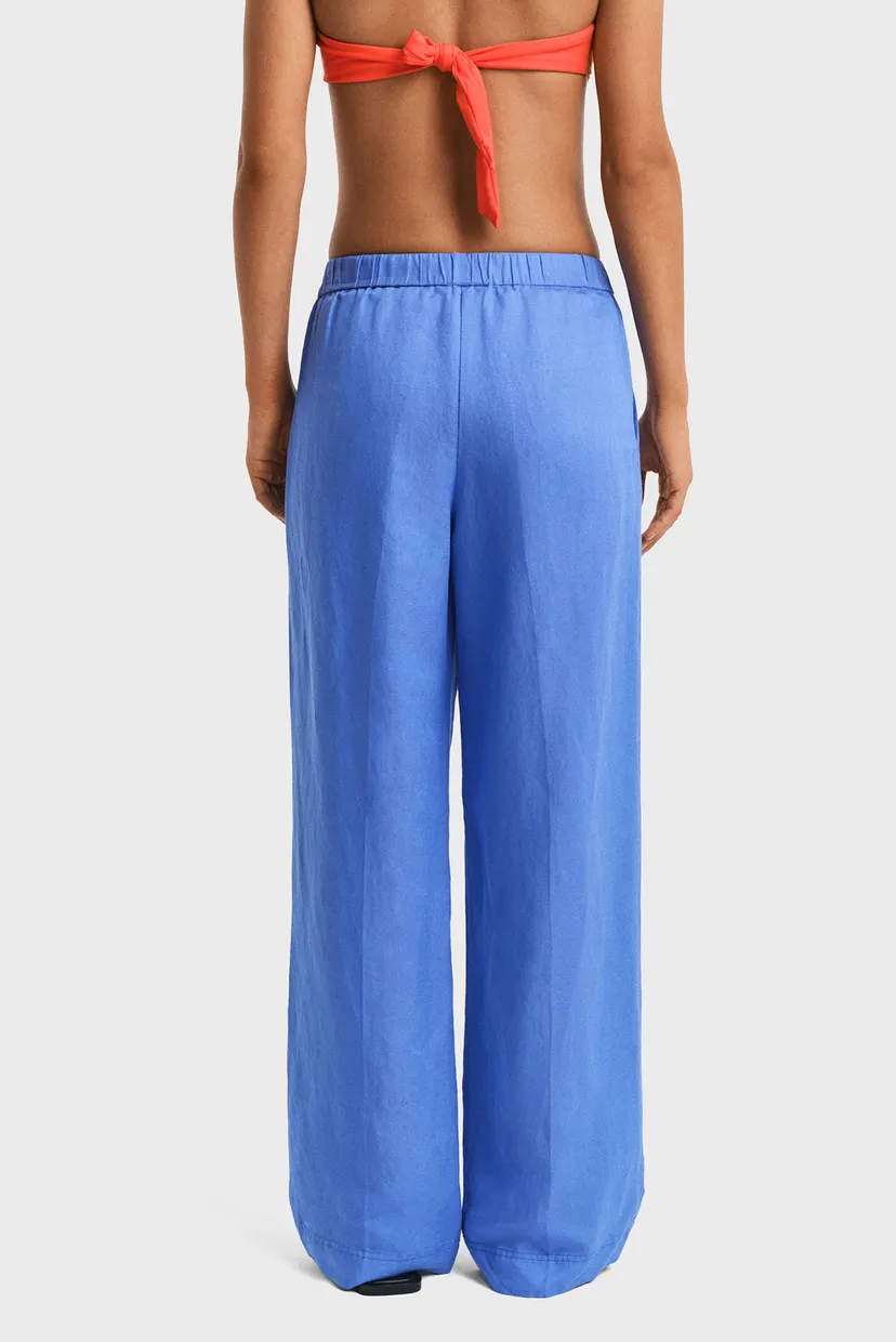 Жіночі сині лляні брюки REL LINEN BLEND PULL ON PANTS 3