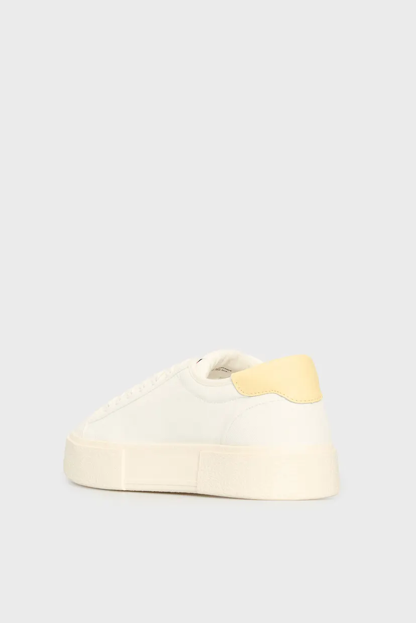 Женские белые кеды TJW FLATFORM CANVAS SNEAKER 4