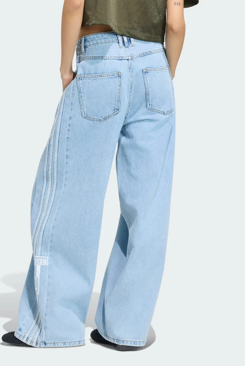 Женские голубые джинсы ADIBREAK MID-RISE WIDE-LEG DENIM 3