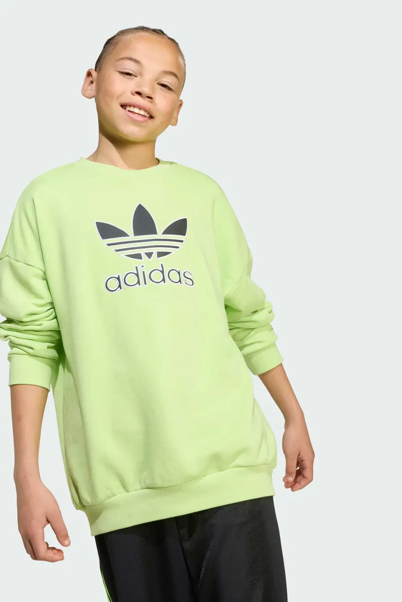 Детский зеленый свитшот Trefoil Crew Kids 5