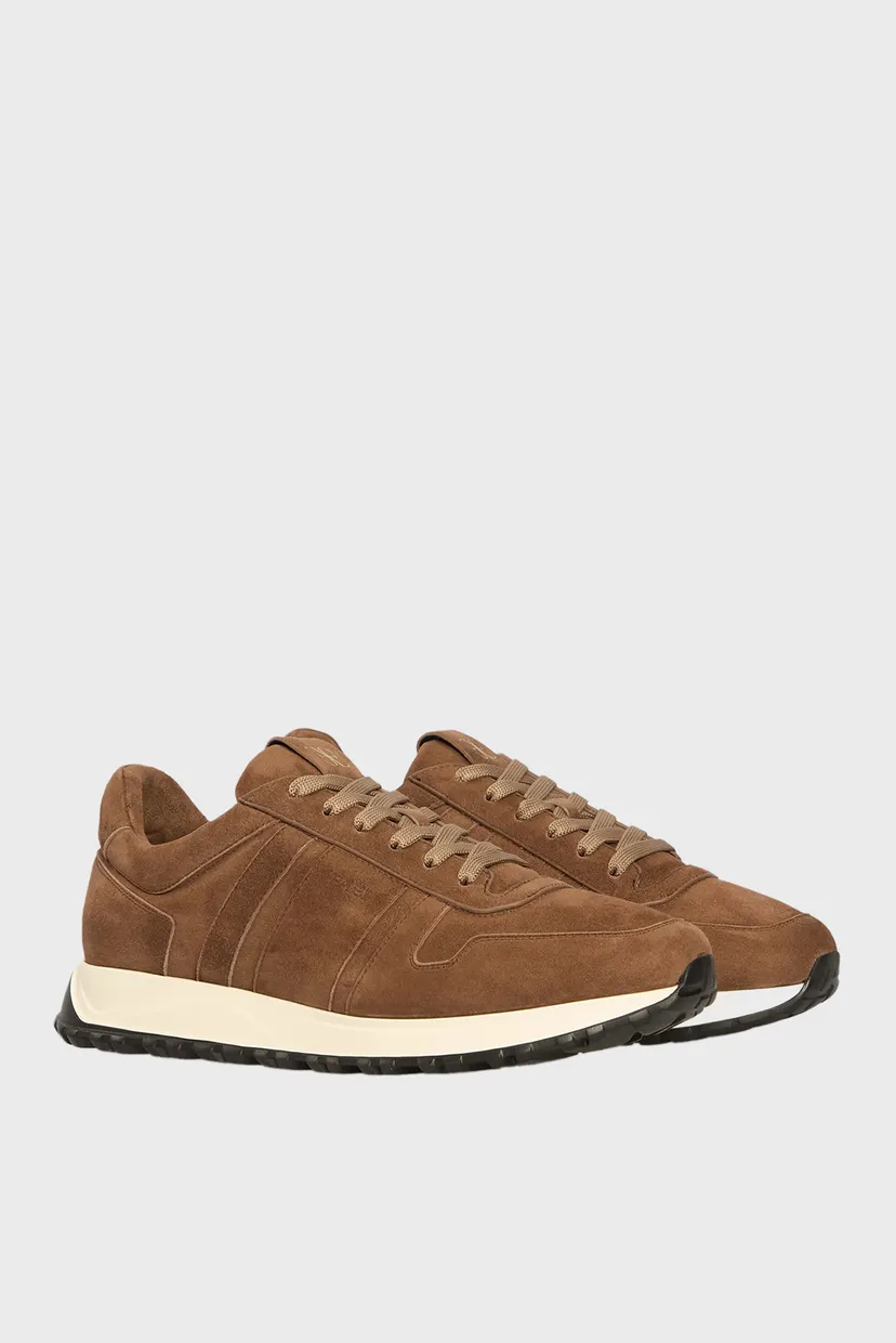 Чоловічі коричневі замшеві кросівки 3