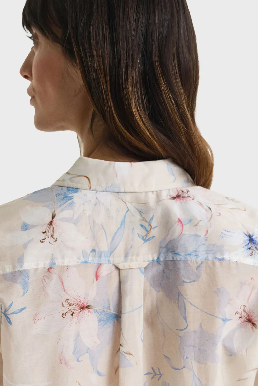 Женская бежевая блуза с узором REL FLORAL PRINT 5