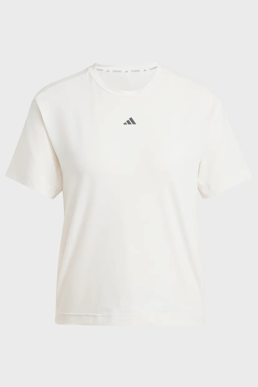 Женская белая футболка Power Back-Cutout 3-Stripes 7