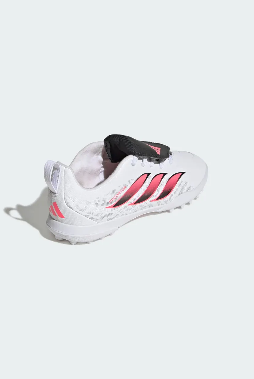 Детские белые сороконожки PREDATOR CLUB Fold-Over Tongue Elastic Laces Turf Football Kids 4