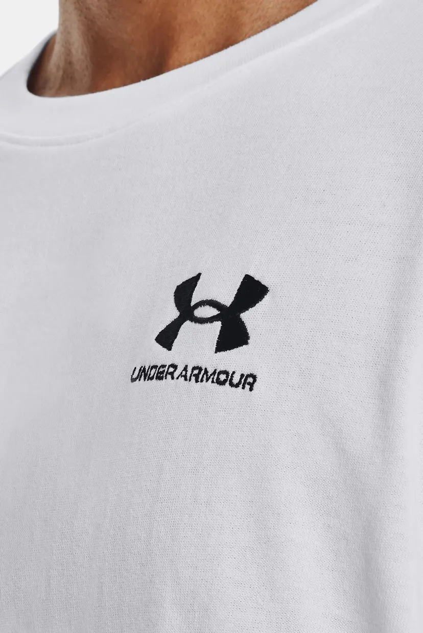 Чоловіча біла футболка UA LOGO EMB HEAVYWEIGHT 4