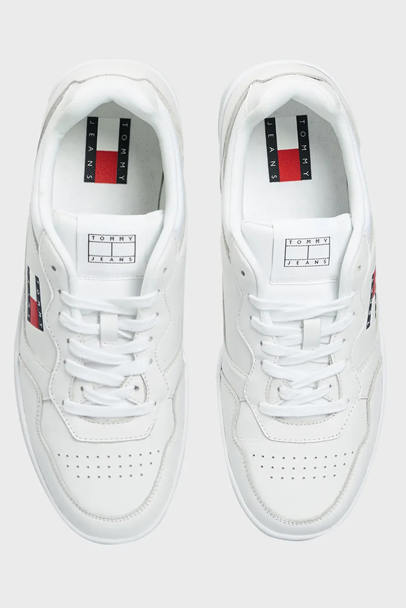 Мужские белые кожаные сникерсы TJM CUPSOLE LEATHER ESS 4