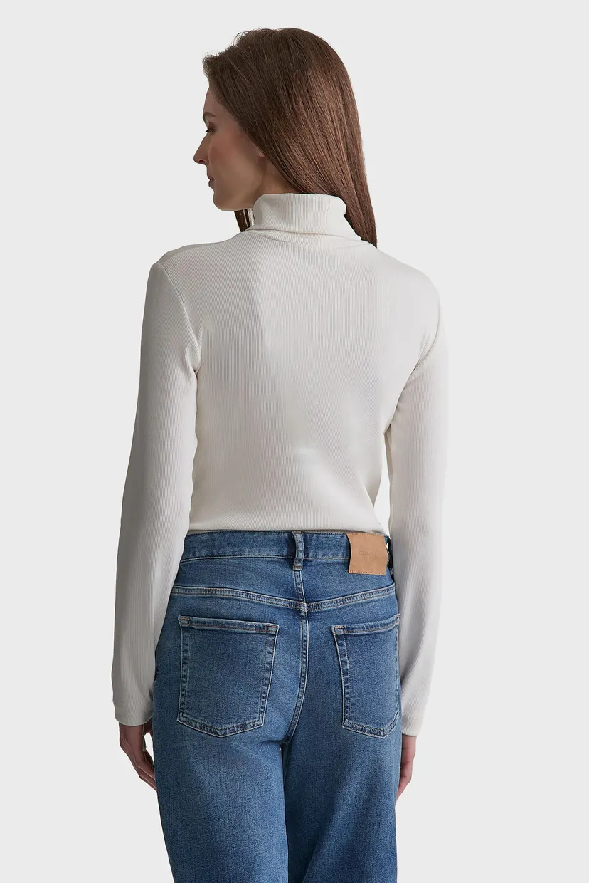 Жіночий білий гольф SLIM RIB 3