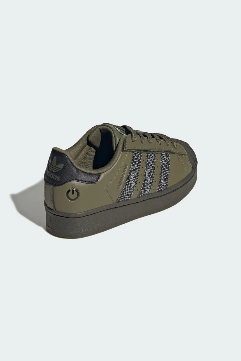 Дитячі оливкові снікерси  SUPERSTAR LED LIGHTS COMFORT CLOSURE ELASTIC LACE 5
