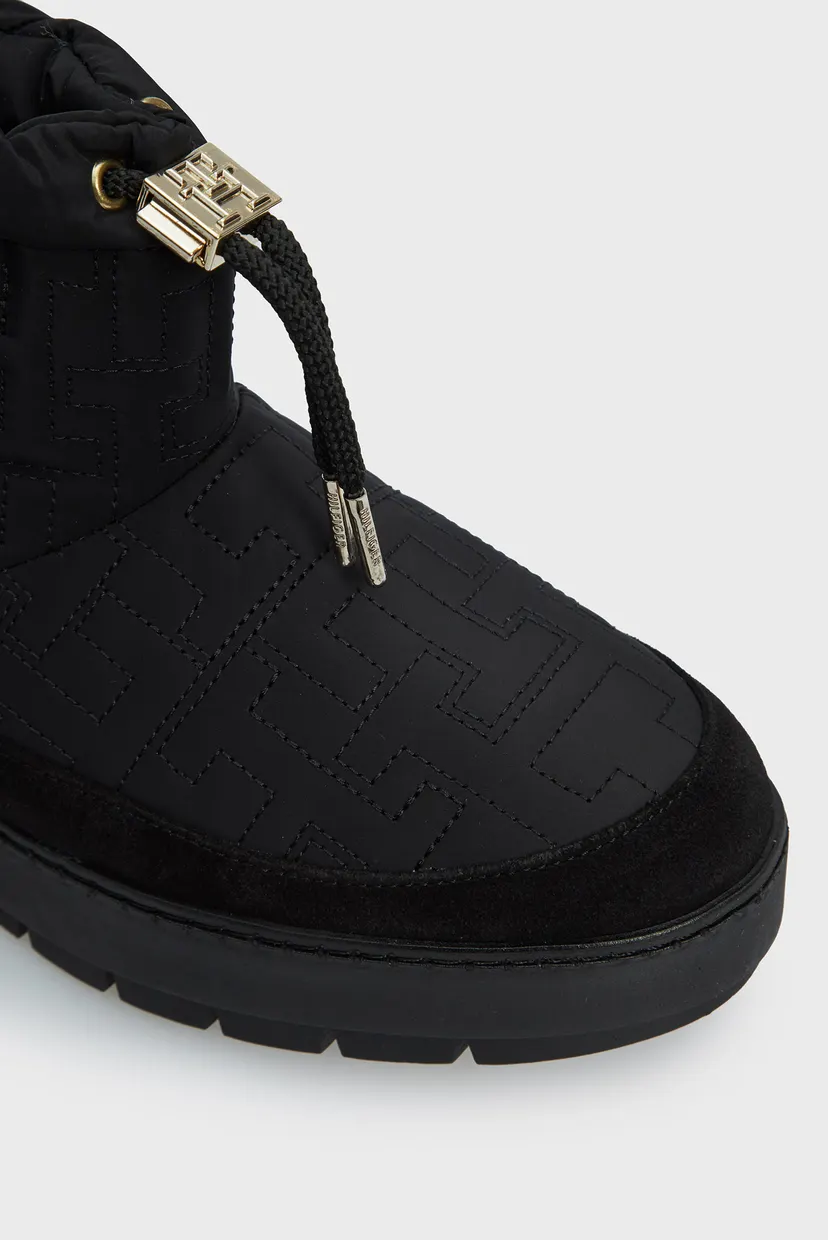 Жіночі чорні дутики з візерунком TOMMY MONOGRAM SNOWBOOT 5