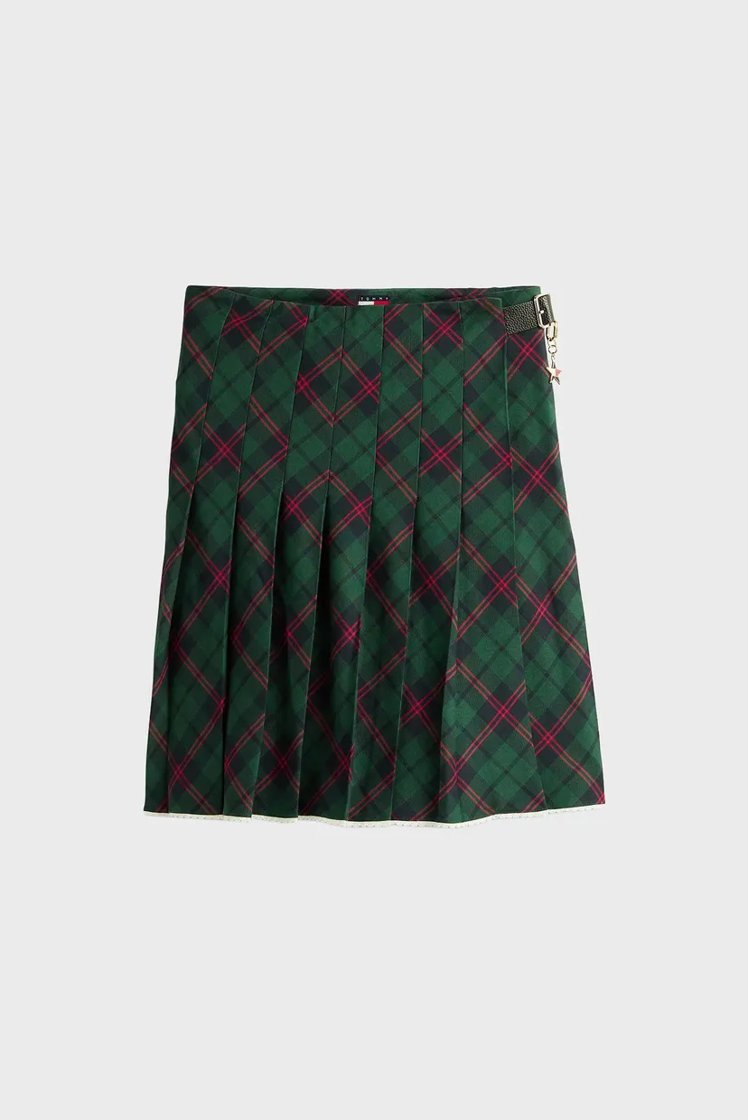 Женская зеленая юбка в клетку TOMMY GIRL TARTAN 6