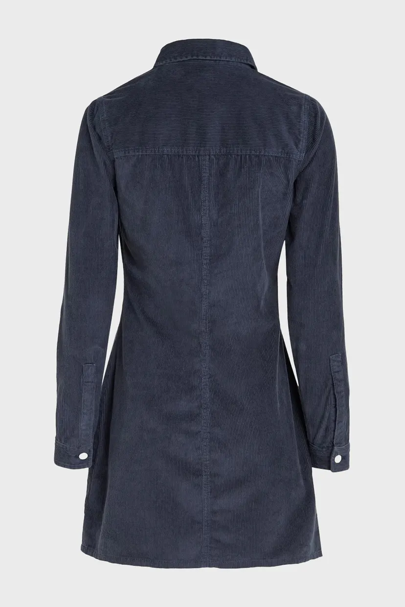 Женское темно-синее вельветовое платье TJW SLIM LS WASHED CORD 6
