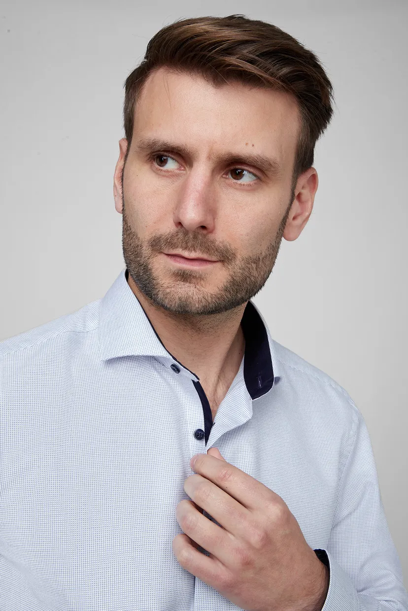 Чоловіча сорочка з візерунком SLIM FIT 4