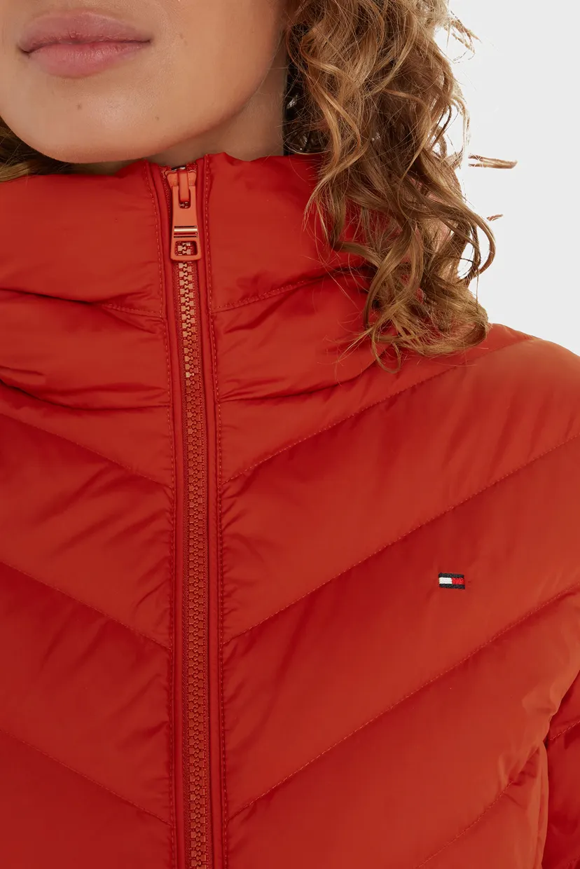 Женский красный пуховик CHEVRON MW DOWN JACKET 3