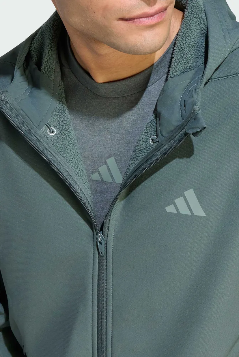 Мужское зеленое худи D4T CLIMAWARM FULL-ZIP 5