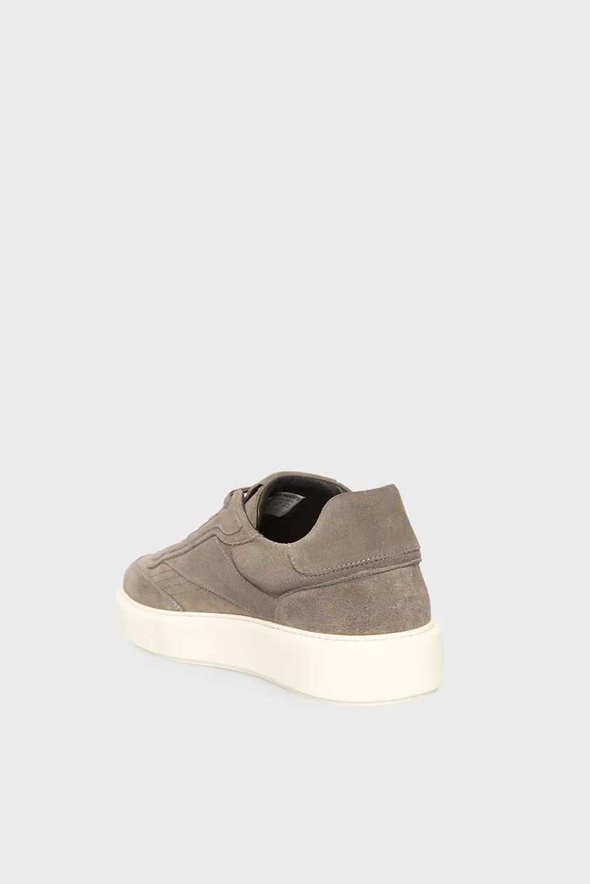 Мужские серые замшевые сникерсы 4