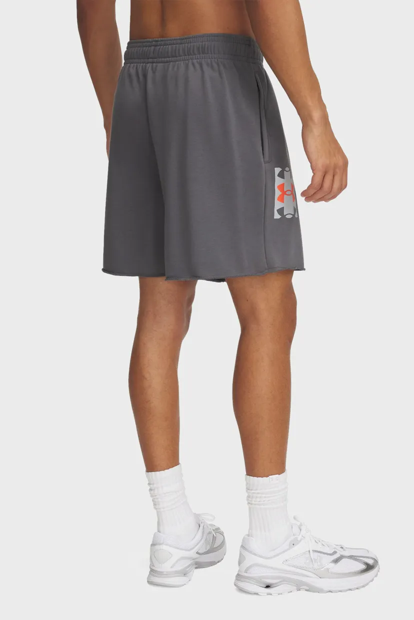 Чоловічі сірі шорти UA Rival TerryLogo8inShort 3