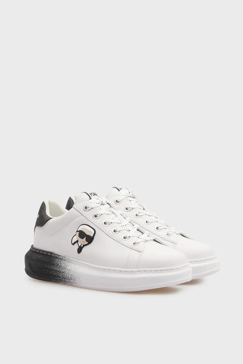 Женские белые кожаные сникерсы KAPRI Ombre 3