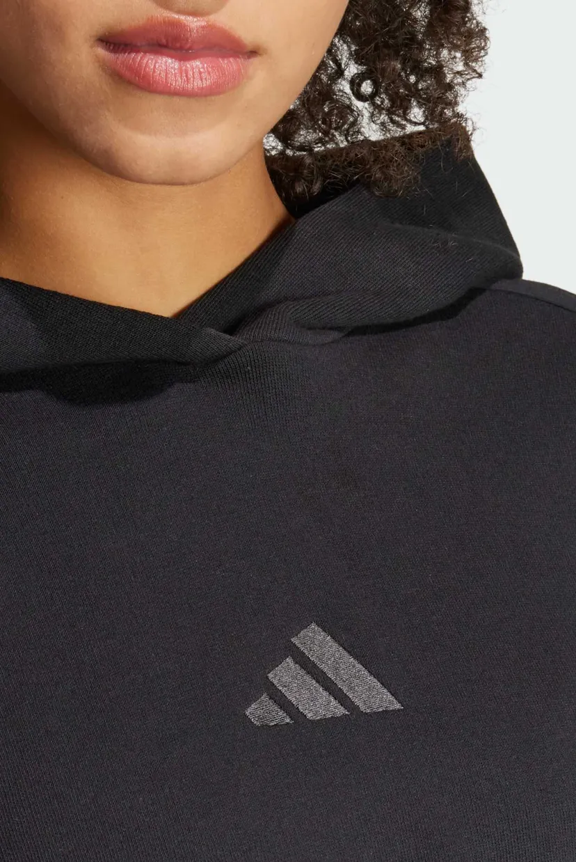 Женское черное худи ALL SZN French Terry 3-Stripes 4