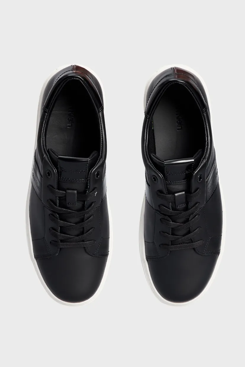 Чоловічі чорні шкіряні снікерcи LOW TOP LACE UP LTH 4