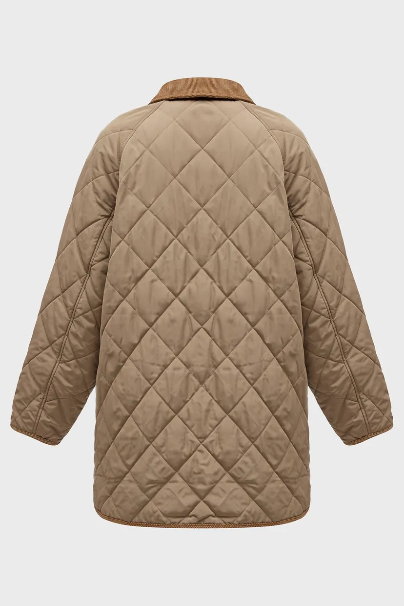 Жіноча бежева двостороння куртка MD LW QUILTED REVERSIBLE COAT 7