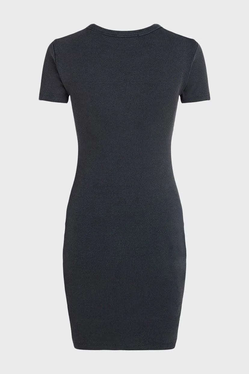 Жіноча темно-сіра сукня WASHED WOVEN LABEL RIB DRESS 6