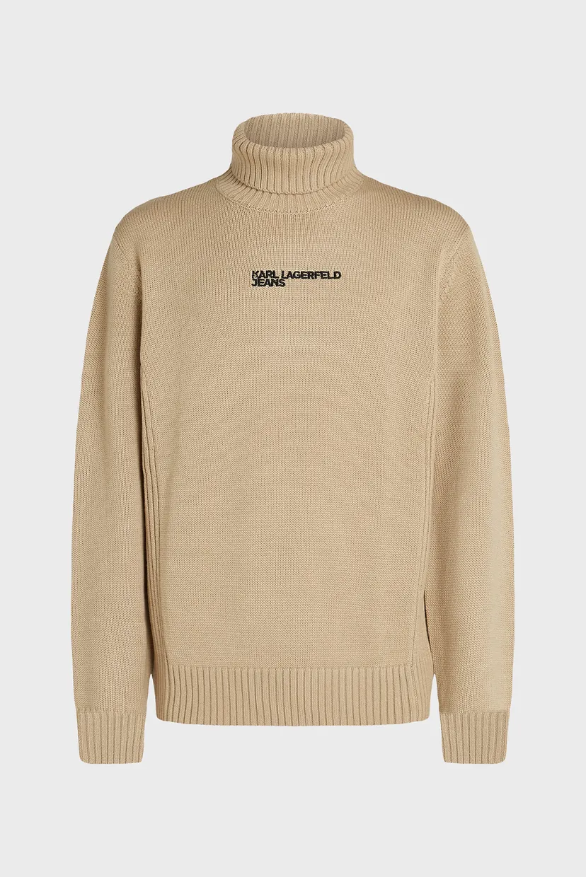 Мужской бежевый шерстяной свитер regular rollneck 5