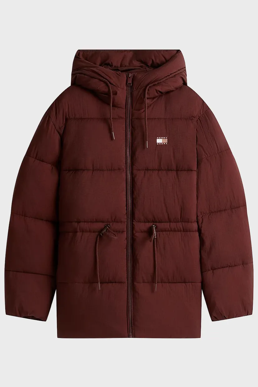 Жіноча коричнева куртка HOODED 5