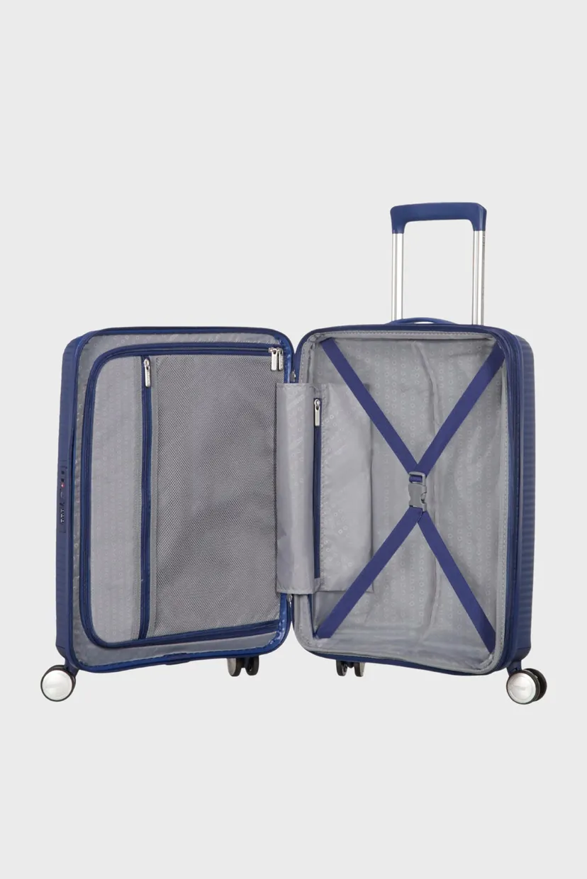 Синий чемодан 55 см SOUNDBOX BLUE 3