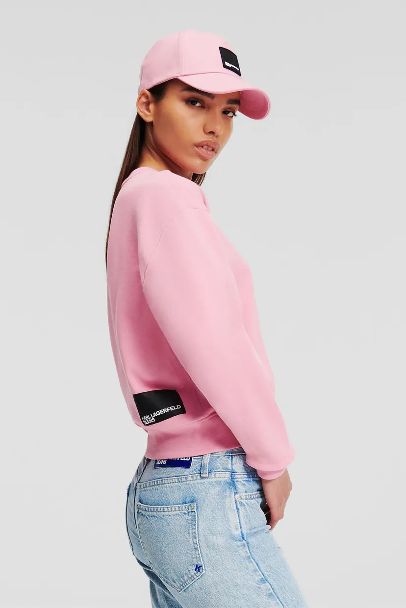 Женский розовый свитшот KLJ REGULAR LOGO SWEAT 4