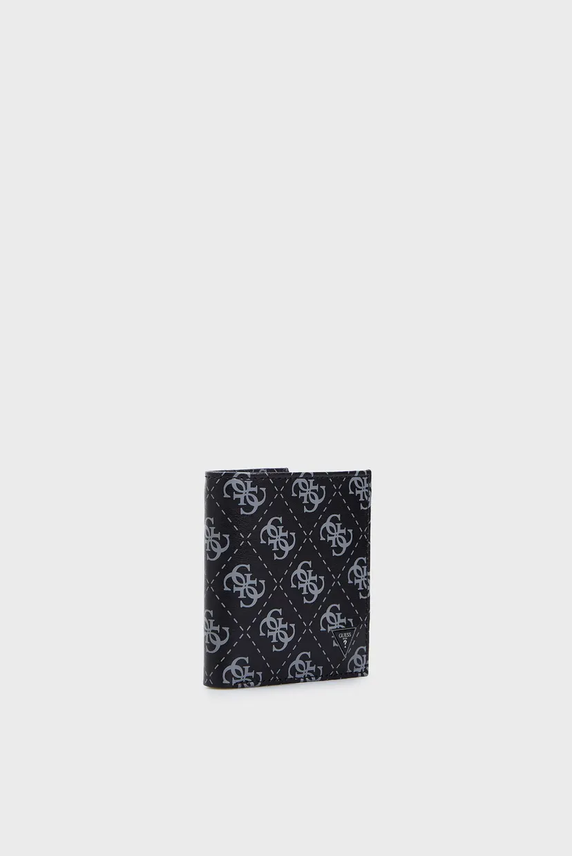 Чоловічий чорний шкіряний гаманець з візерунком MITO SM BILLFOLD W C POCKET 3