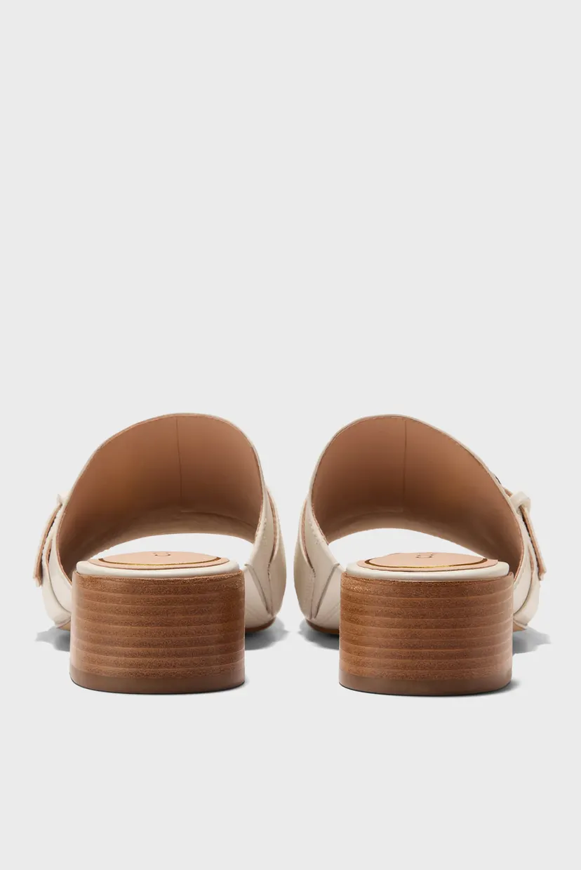 Жіночі білі шкіряні мюлі Crosby Slide Sandal 5