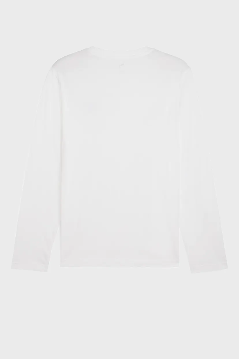Чоловічий білий лонгслів Essentials No. 1 Logo Long Sleeve Tee Men 5