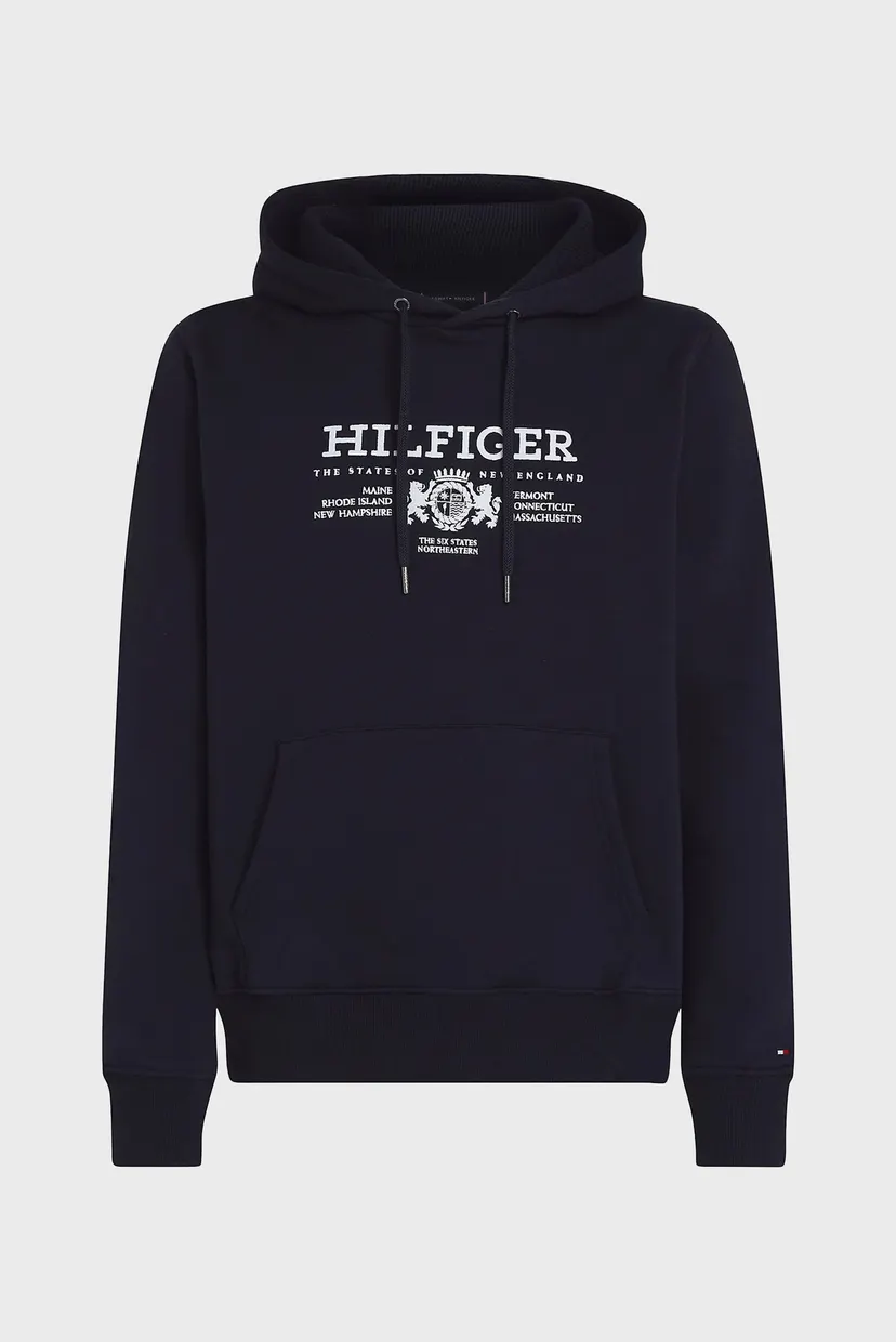Чоловіче темно-синє худі HILFIGER CREST EMRBO HOODY 5