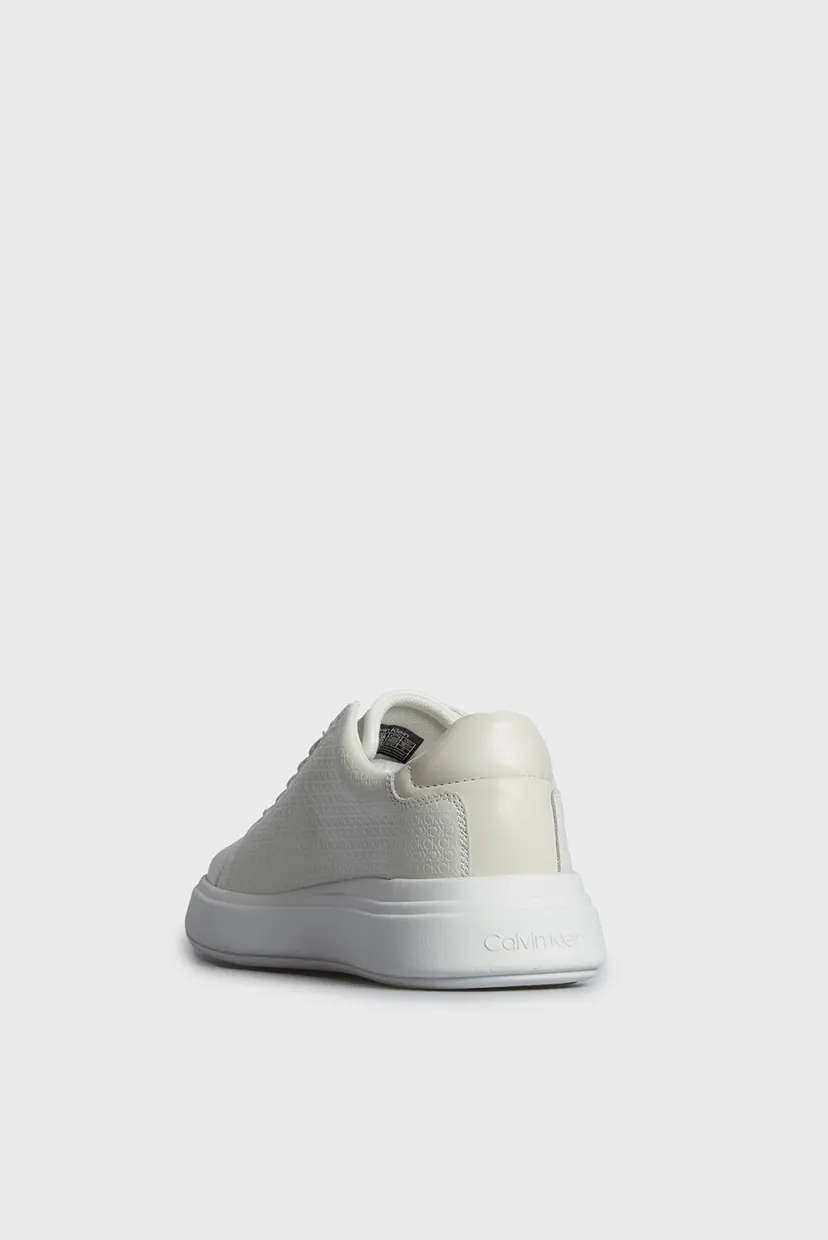 Жіночі білі шкіряні снікерси RAISED CUPSOLE LACE UP 5
