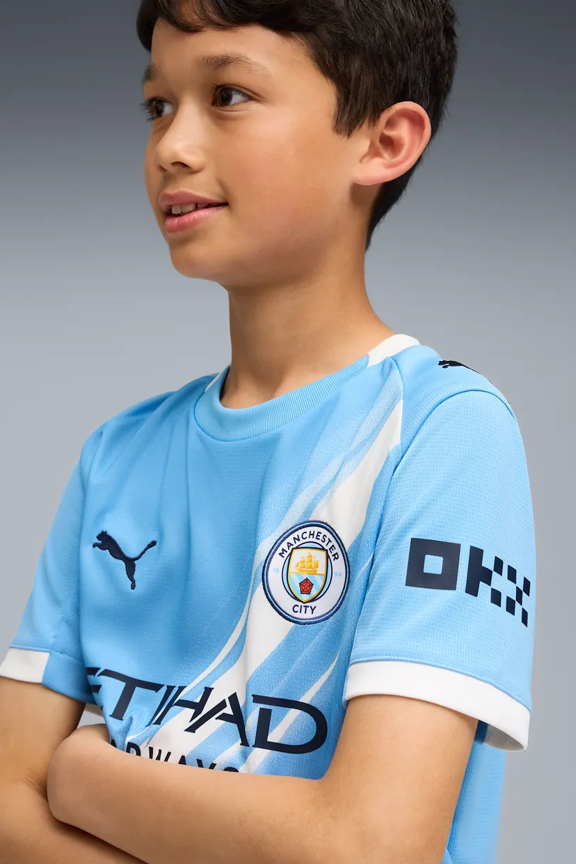 Детская голубая футболка Manchester City 25/26 Home Jersey Youth 4