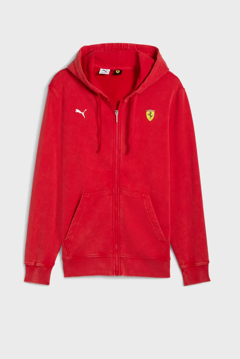Мужское красное худи Scuderia Ferrari Sportswear Hooded Sweat Jacket Men 6