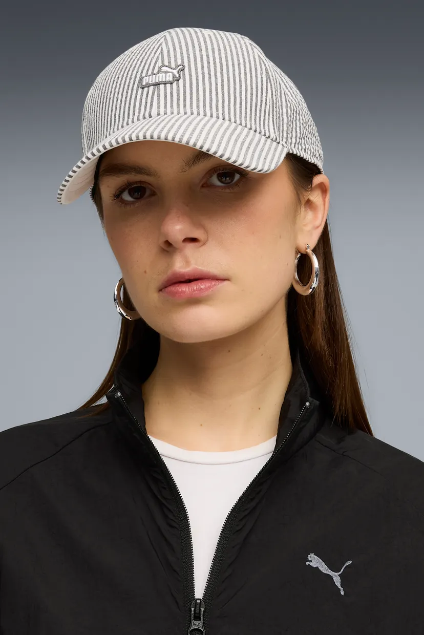 Бежева кепка у смужку Essentials No.1 Logo Baseball Cap 3