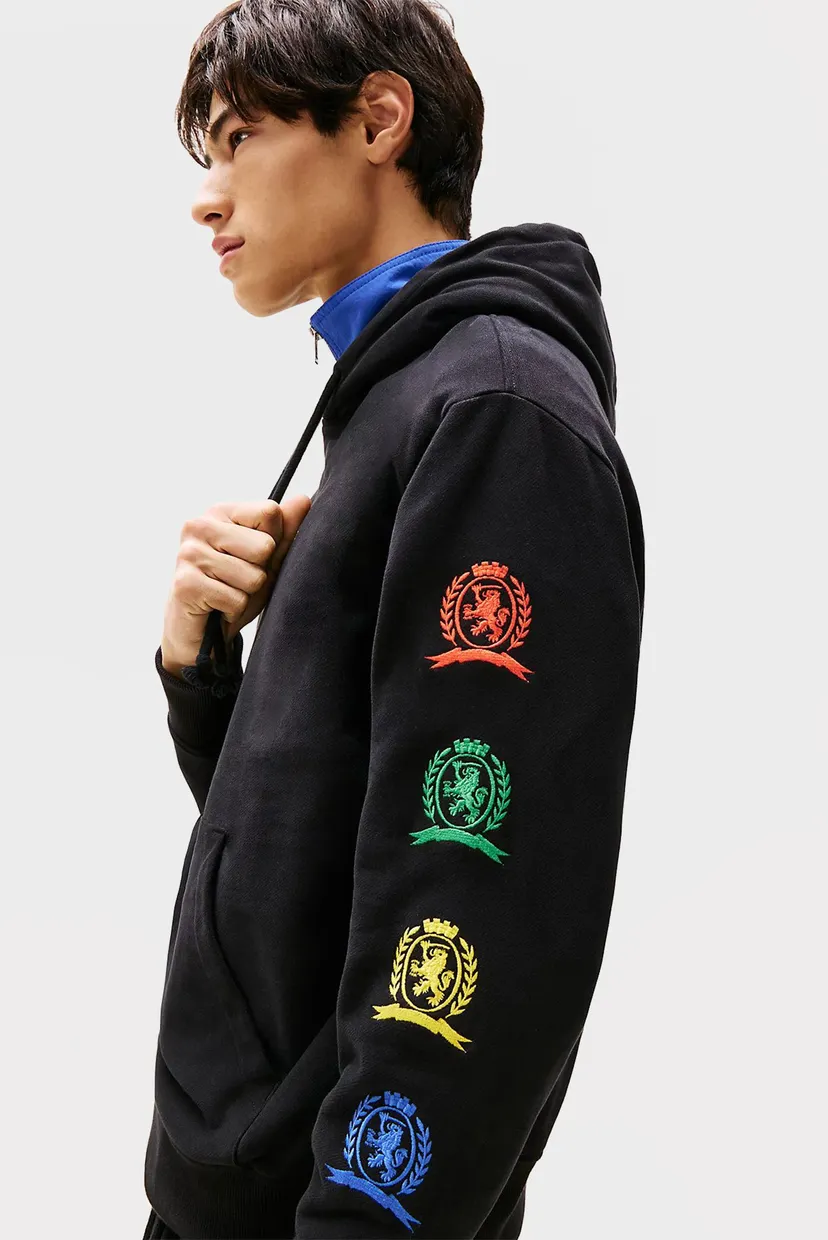 Чоловіче чорне худі RLX VARSITY CREST 4