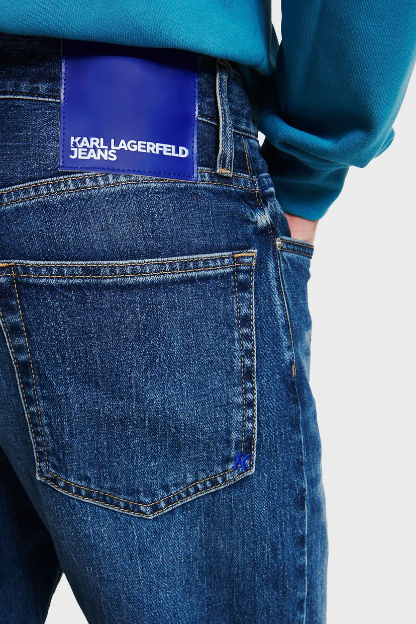 Чоловічі темно-сині джинси tapered denim 4