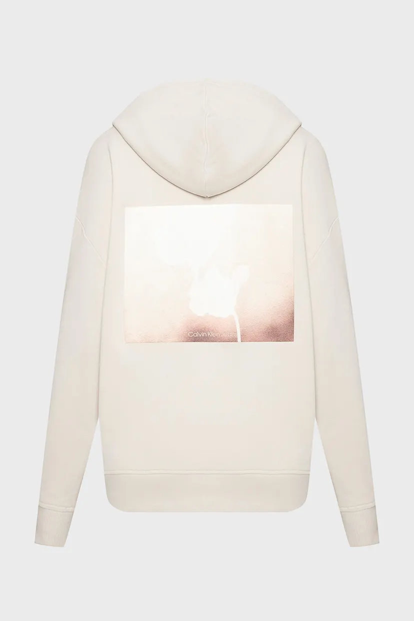 Женское белое худи BACK GRAPHIC OVERSIZED HOODIE 6