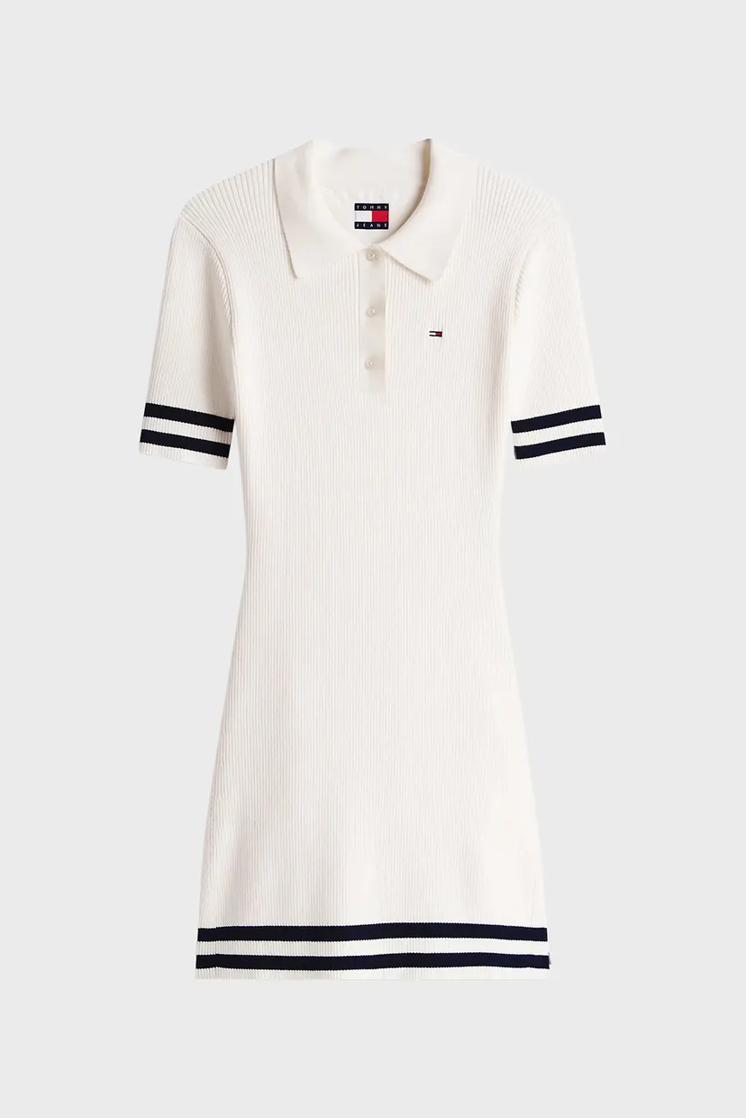 Женское белое платье F&F SWEATER POLO 5