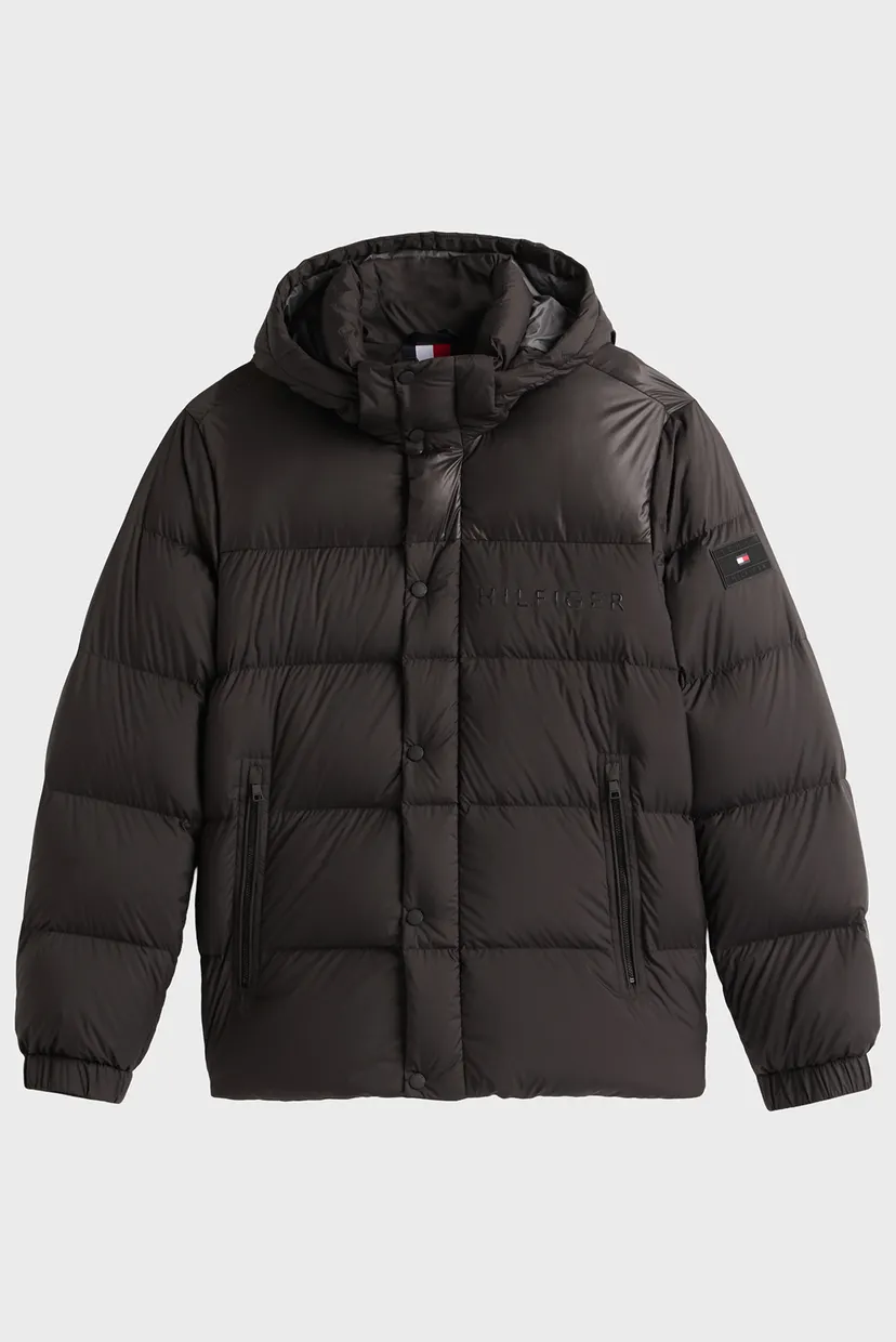 Чоловіча чорна куртка HOODED 5