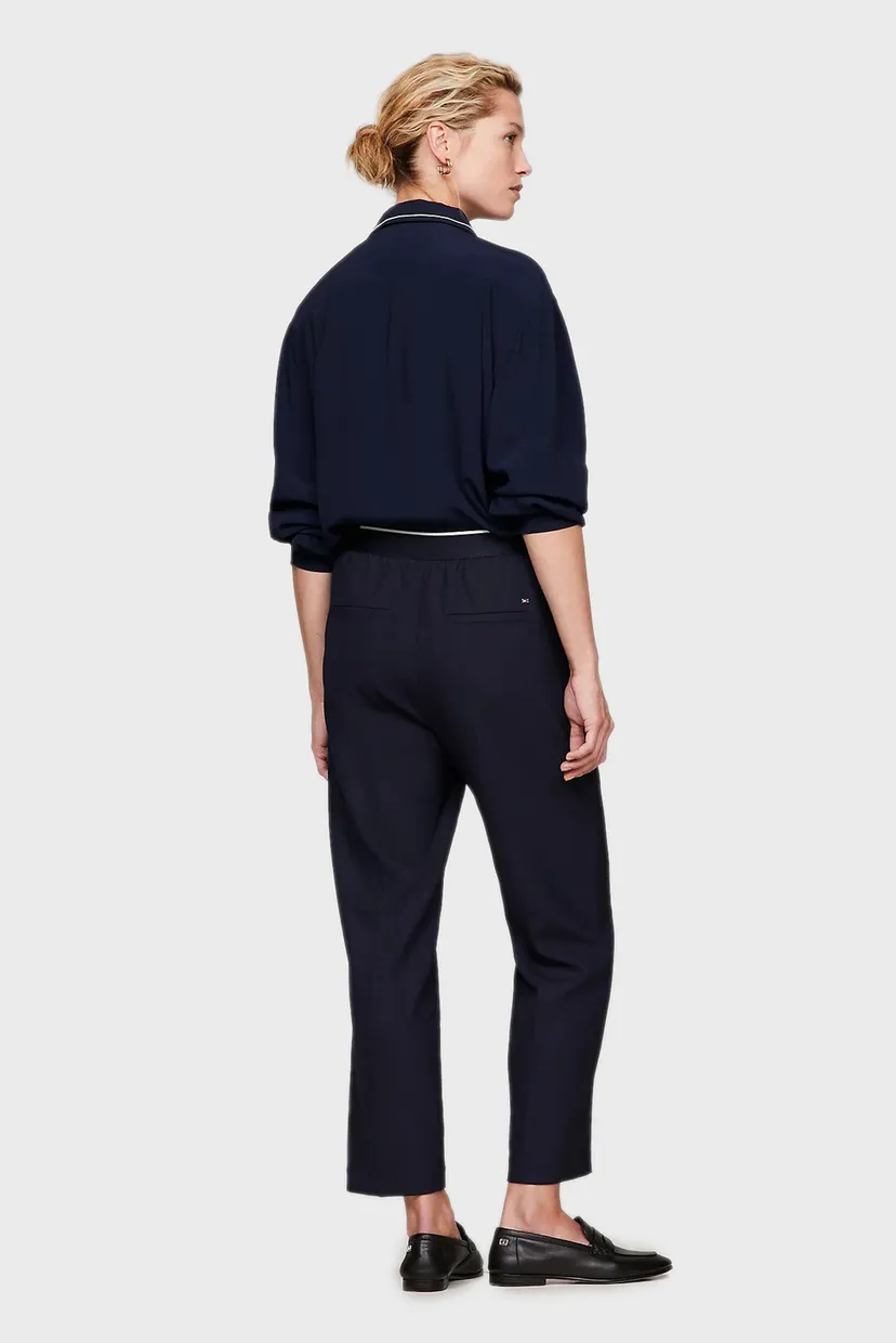Жіночі темно-сині брюки SLIM STRAIGHT LOGO 3