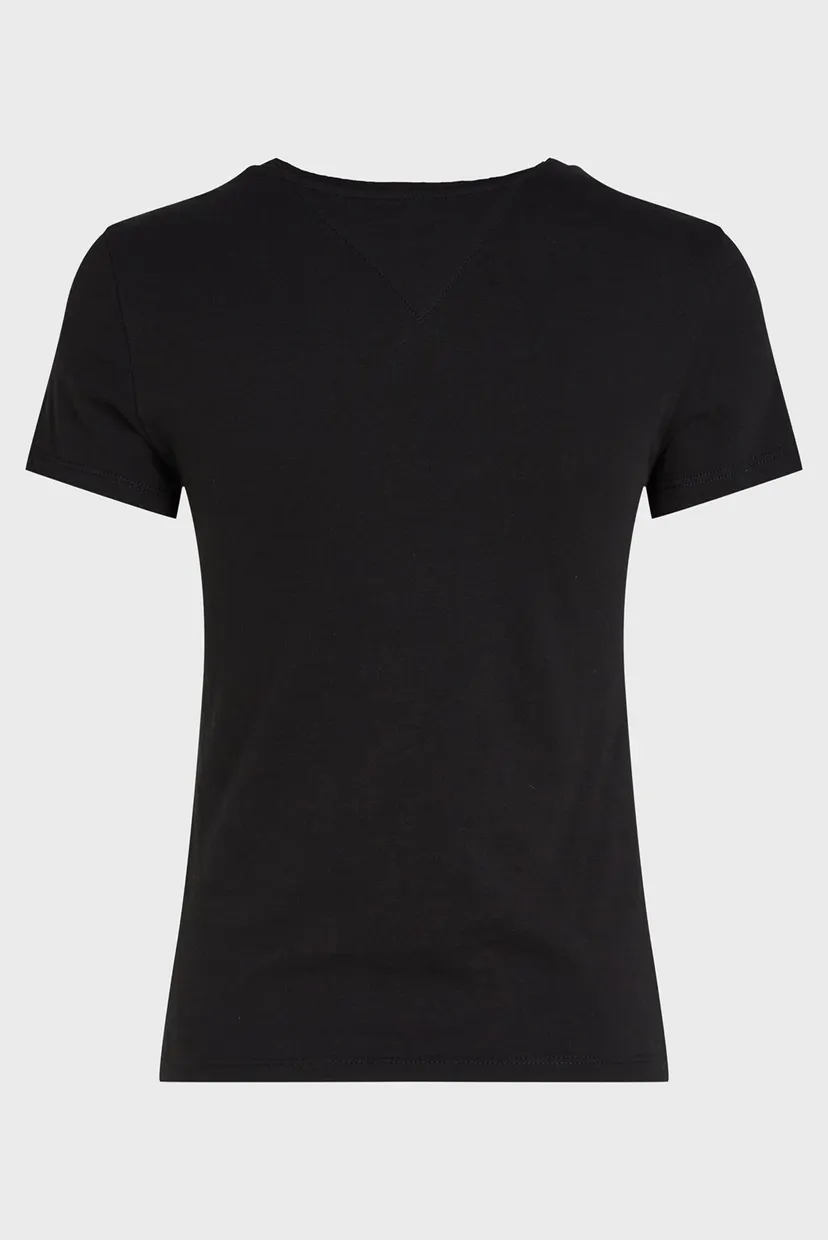 Жіноча чорна футболка TJW SLIM ESSENTIAL LOGO 2 TEE 5