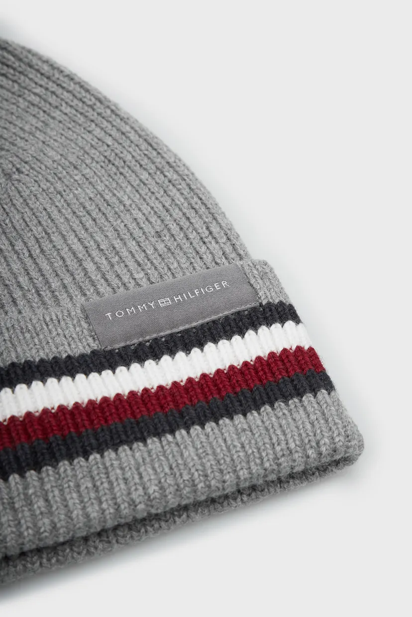 Чоловіча сіра вовняна шапка CORPORATE BEANIE 4