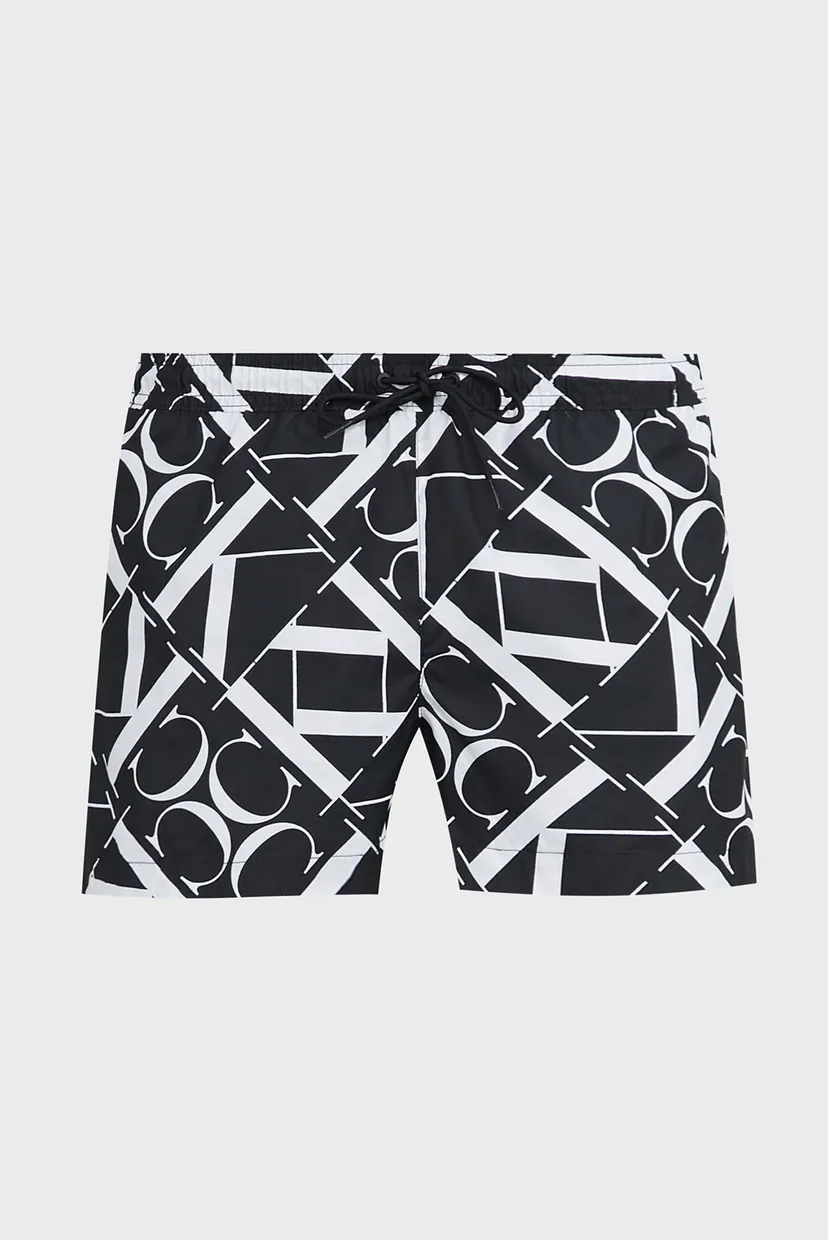 Мужские черные плавательные шорты с узором SHORT DRAWSTRING-PRINT 5
