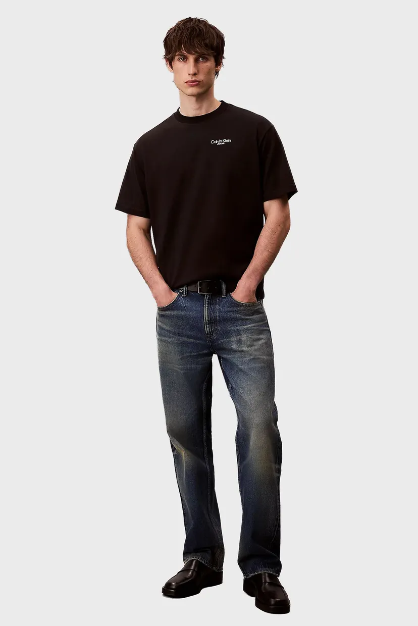 Мужская черная футболка LOGO BACK PRINT Calvin Klein Jeans