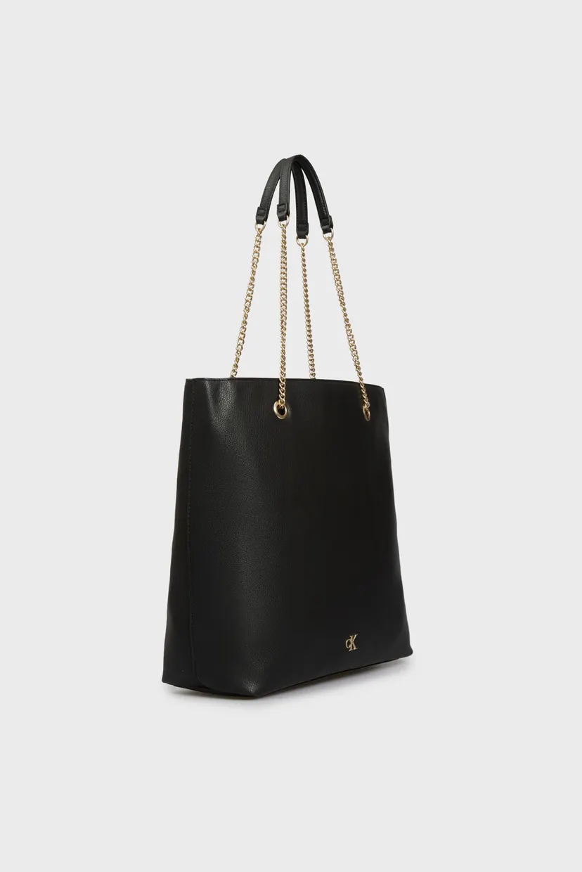 Жіноча чорна сумка MINIMAL MONOGRAM CHAIN TOTE 3