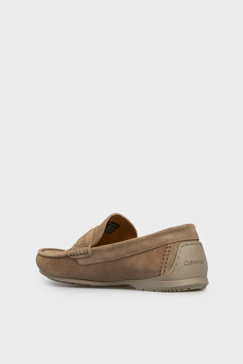 Мужские коричневые замшевые мокасины DRIVING SHOE BOLD LOGO 5